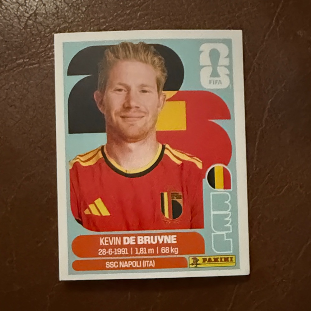 Kevin De Bruyne Sticker - Red and Yellow Jersey